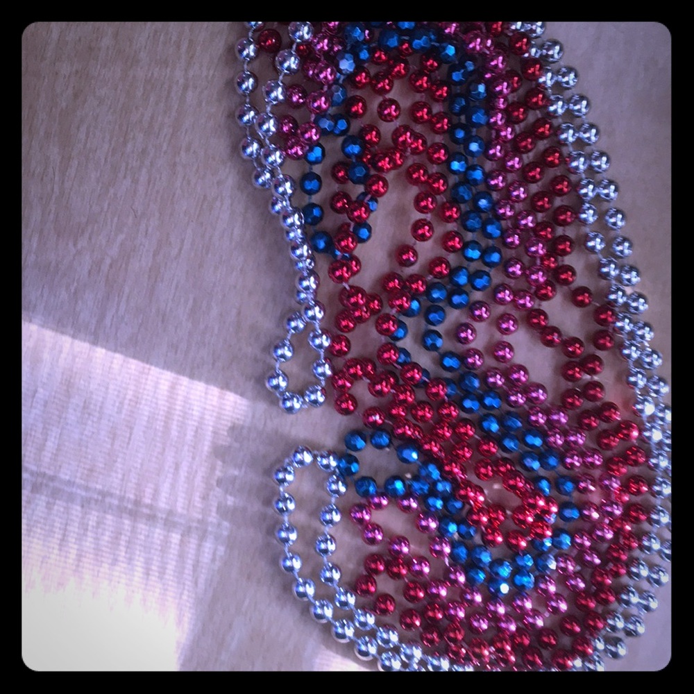 Five long necklaces